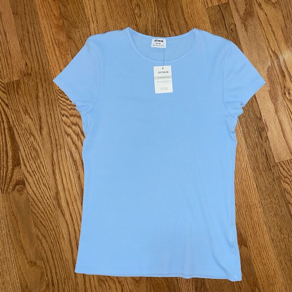 Cotton On Light Blue Short Sleeve Tee